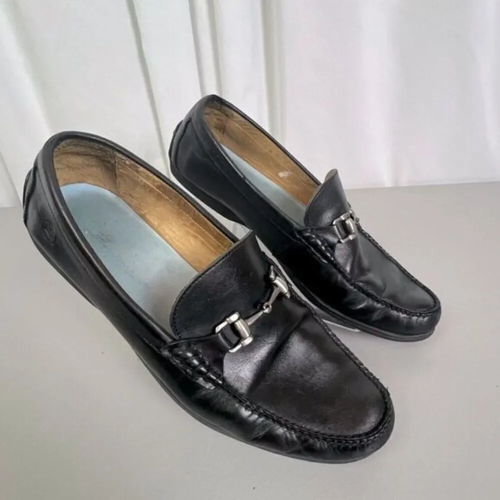 PETER MILLAR MENS BLACK DRIVING SHOES SIZE 10.5 M